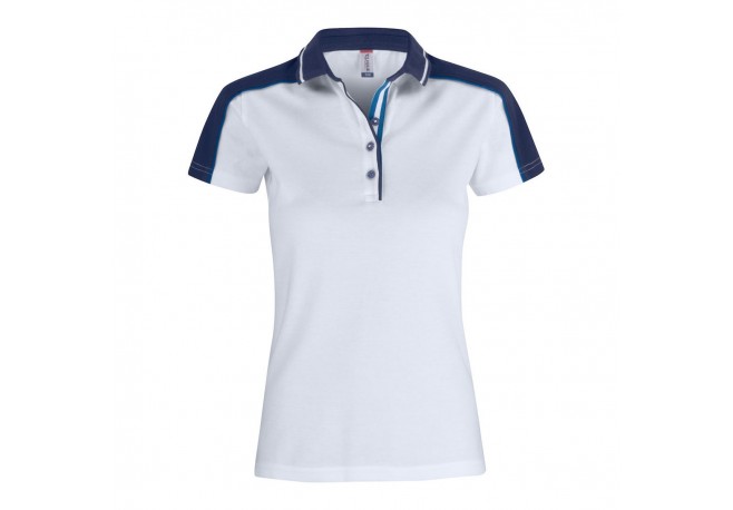 Polo femme coton bicolore