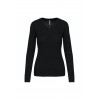 Pull col v femme