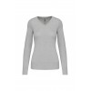 Pull col v femme